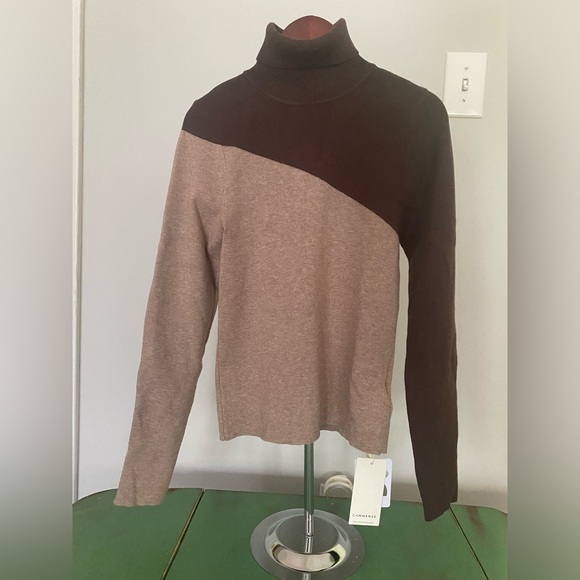 Two Tone COMMENSE Viscose Blend Soft Turtleneck Sweater. NEW Women’s Size S - Picture 2 of 10